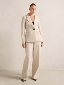 Lulu Wide-Leg Pants Milk Marle Suit