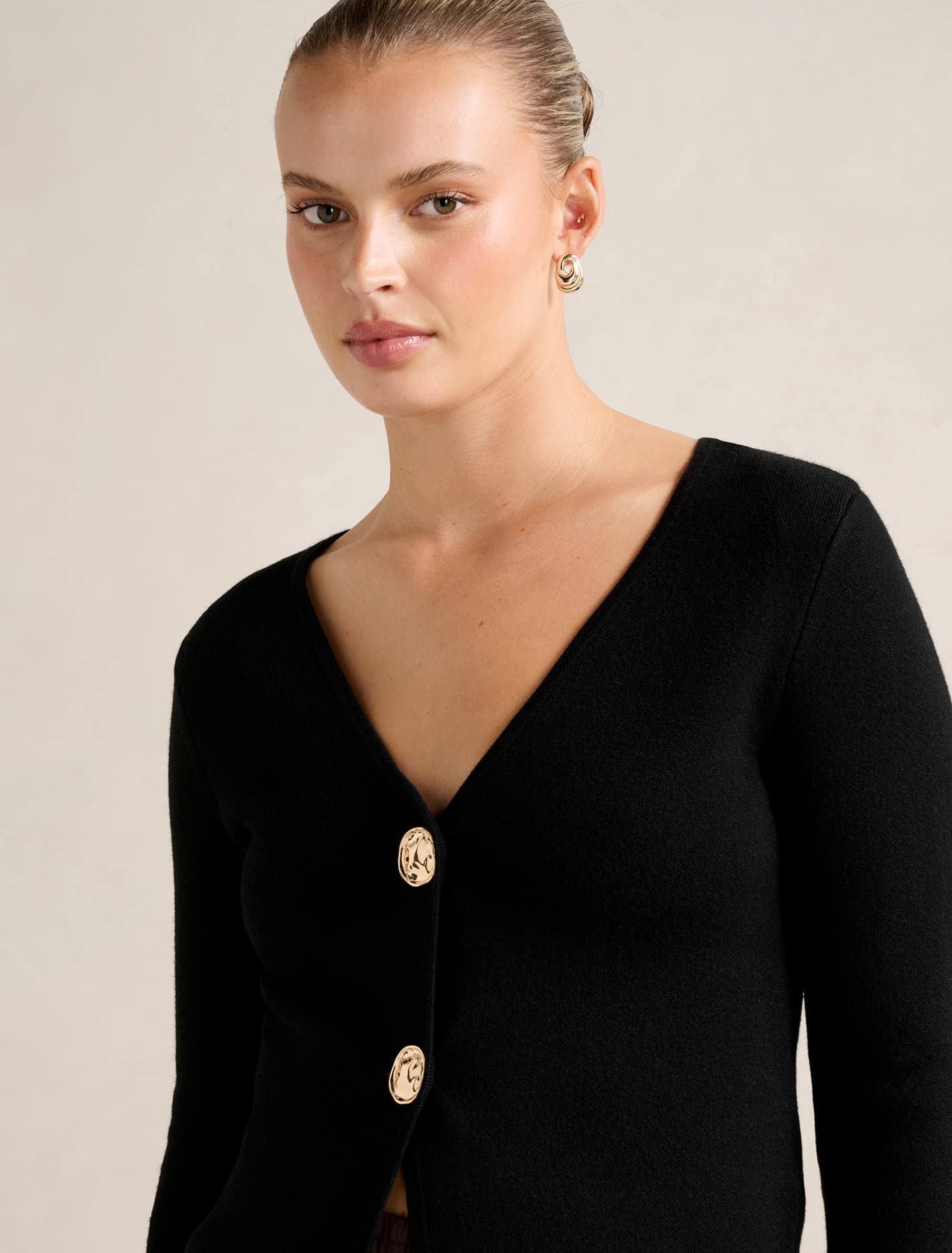 Eryn Knitted Cardigan Black