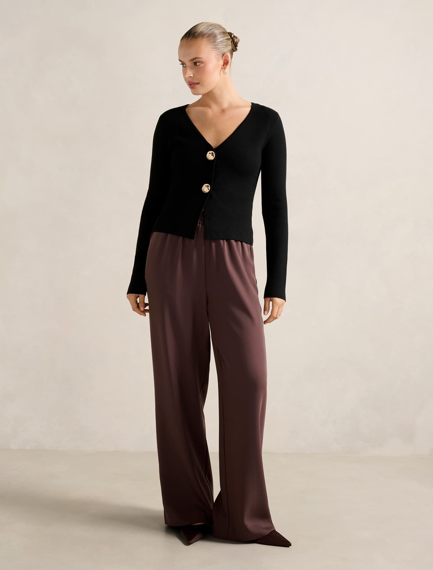 Eryn Knitted Cardigan Black