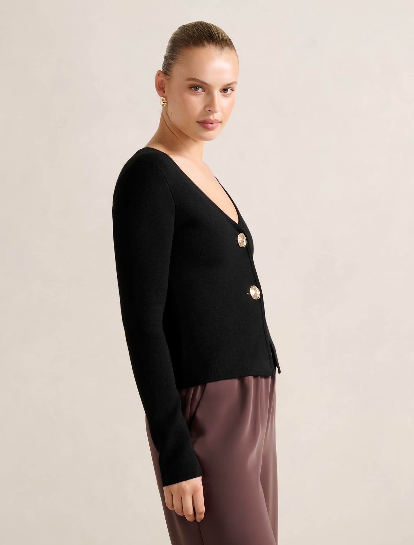Eryn Knitted Cardigan Black