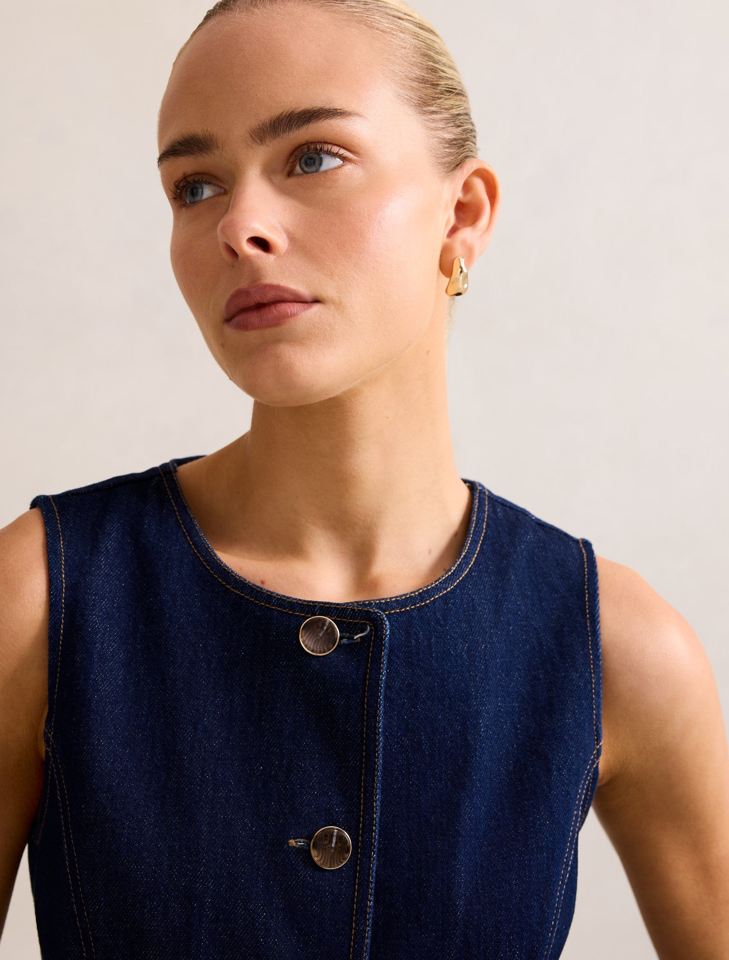 Cassie Denim Waistcoat Dark Wash Co-ord