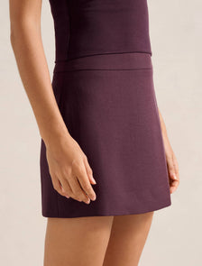 Kiera A-Line Mini Skirt Burgundy Rose Co-ord