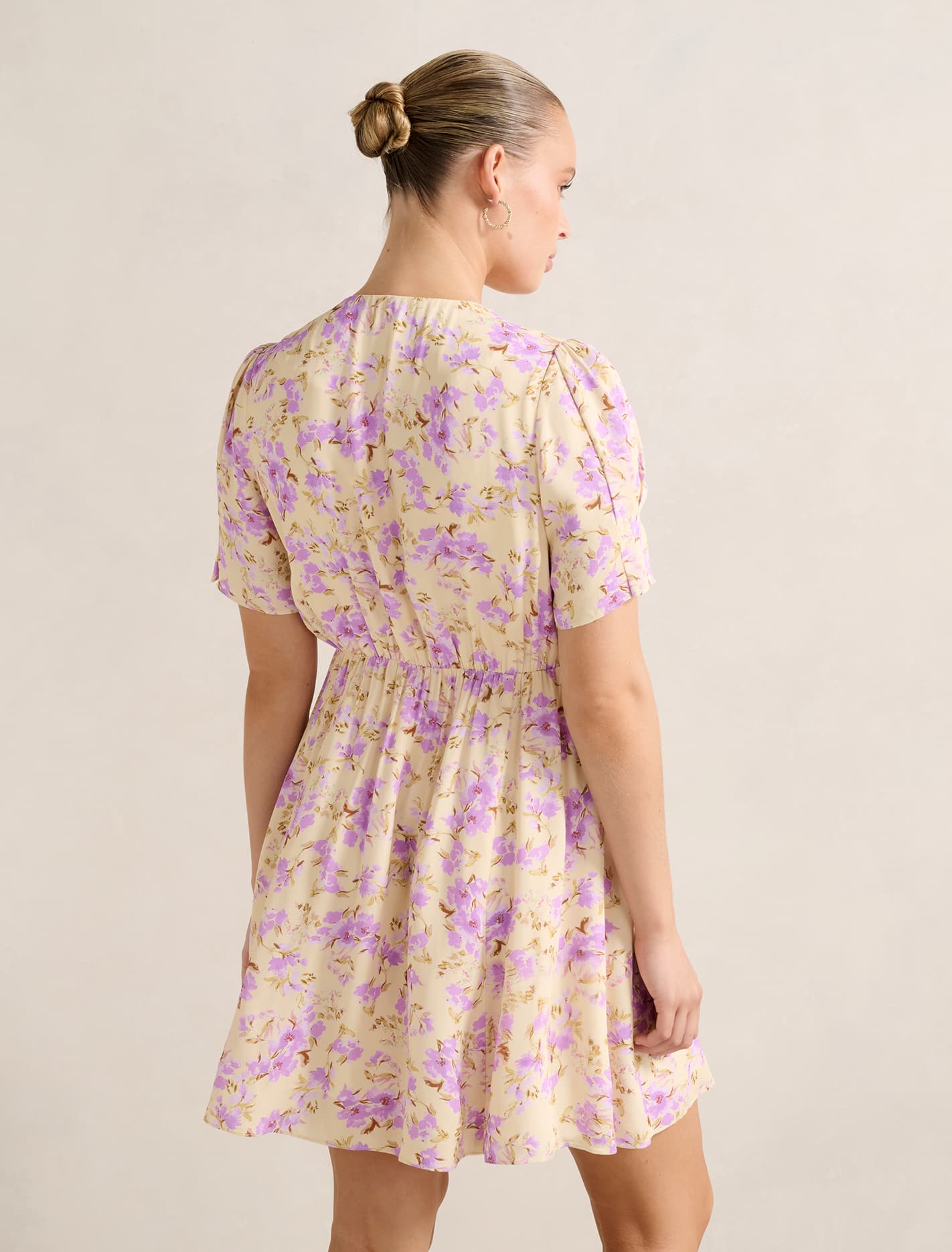Saffron Printed Mini Sun Dress Saja Ditsy