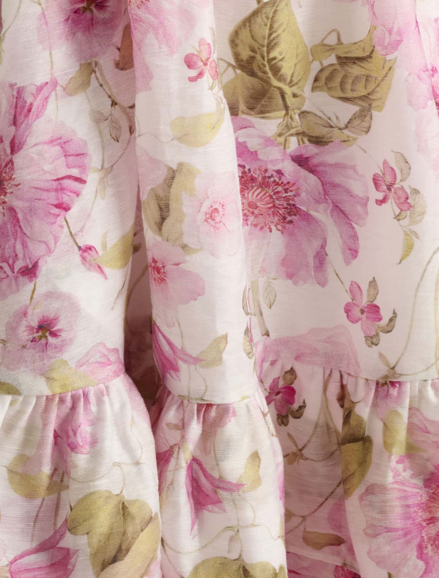 Diana Tiered Frill Midi Girls Dress Layla Botanical