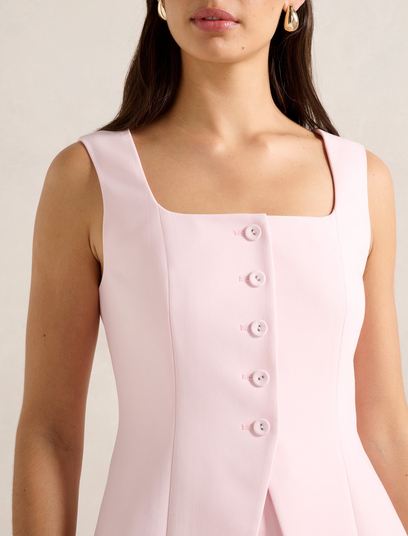 Haisley Square Neck Waistcoat Cherry Blossom Suit