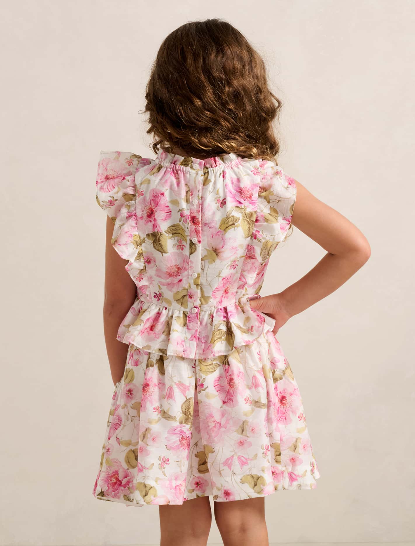 Violetta Girls Peplum Top Layla Botanical