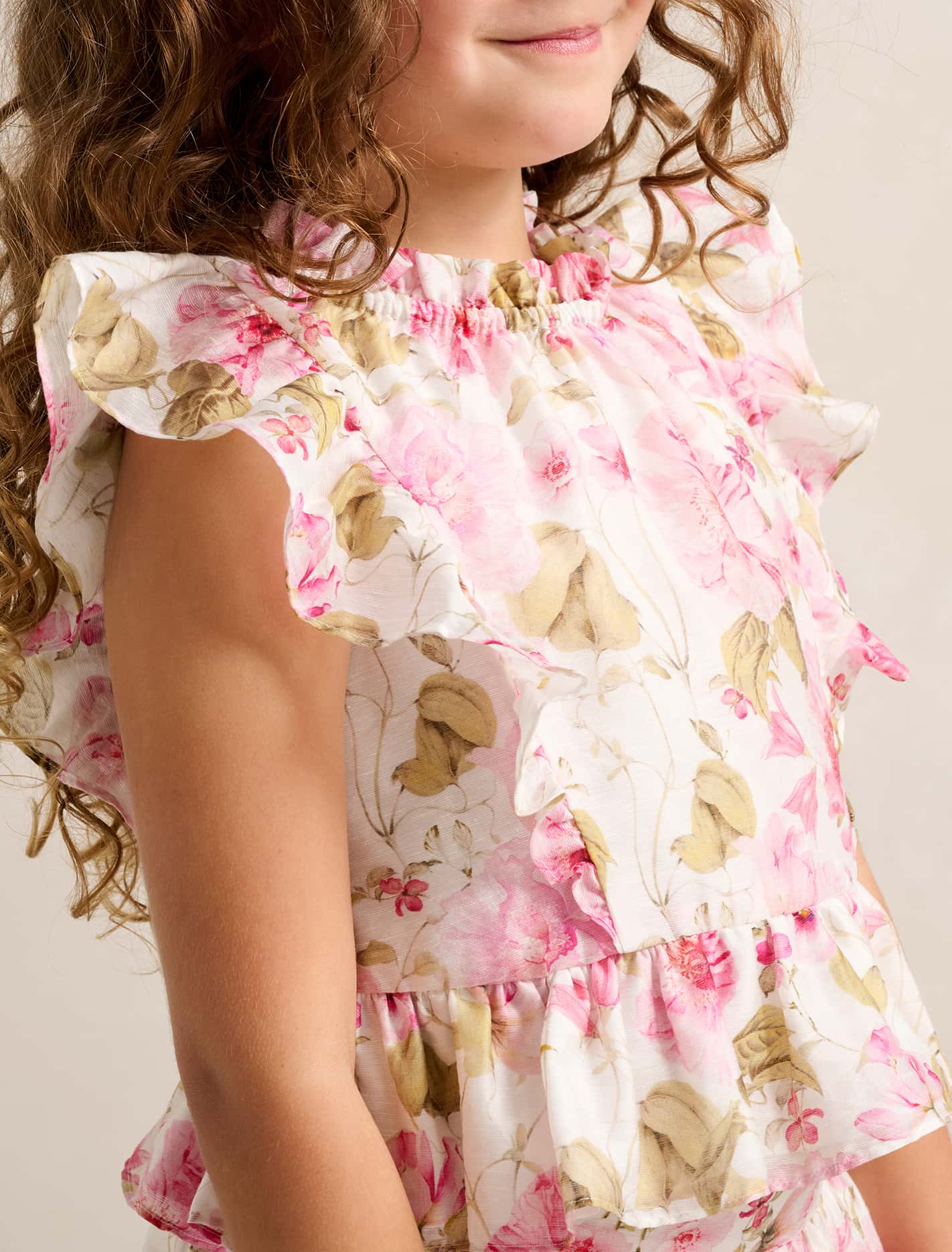 Violetta Girls Peplum Top Layla Botanical