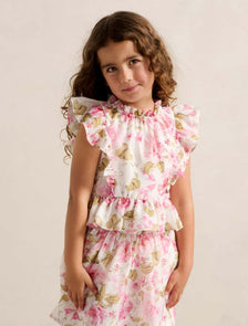 Violetta Girls Peplum Top Layla Botanical