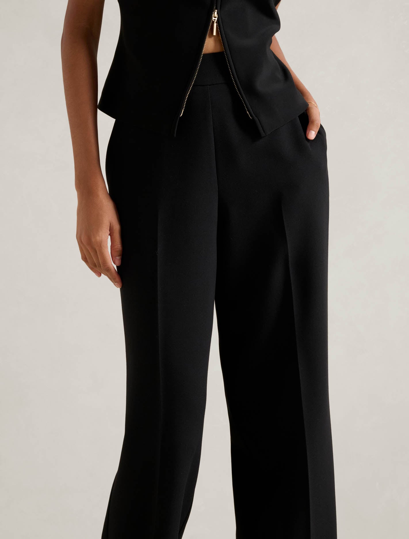 Marissa Petite Wide Leg Pants Black