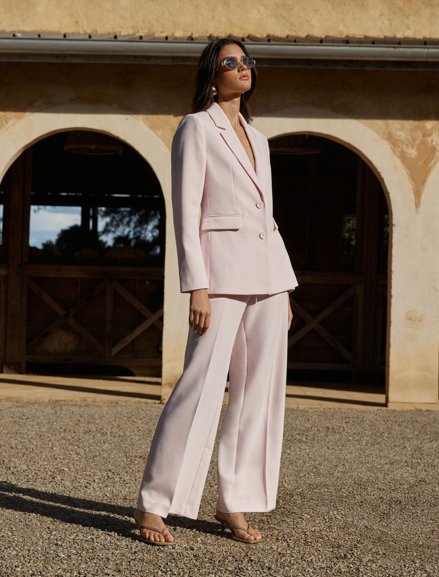 Haisley Nipped Waist Blazer Cherry Blossom Suit