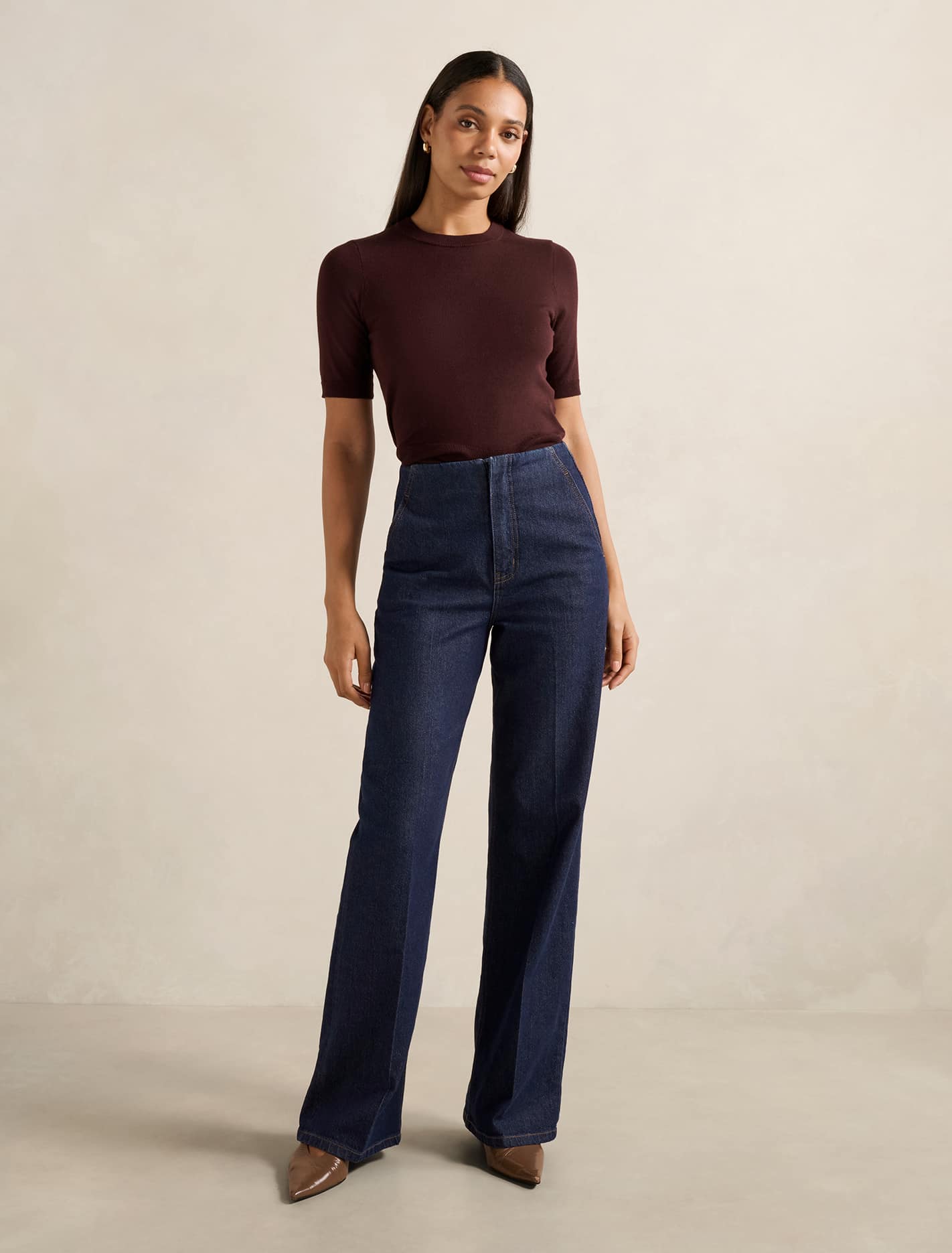 Beth Wide Leg Jeans Dark Wash