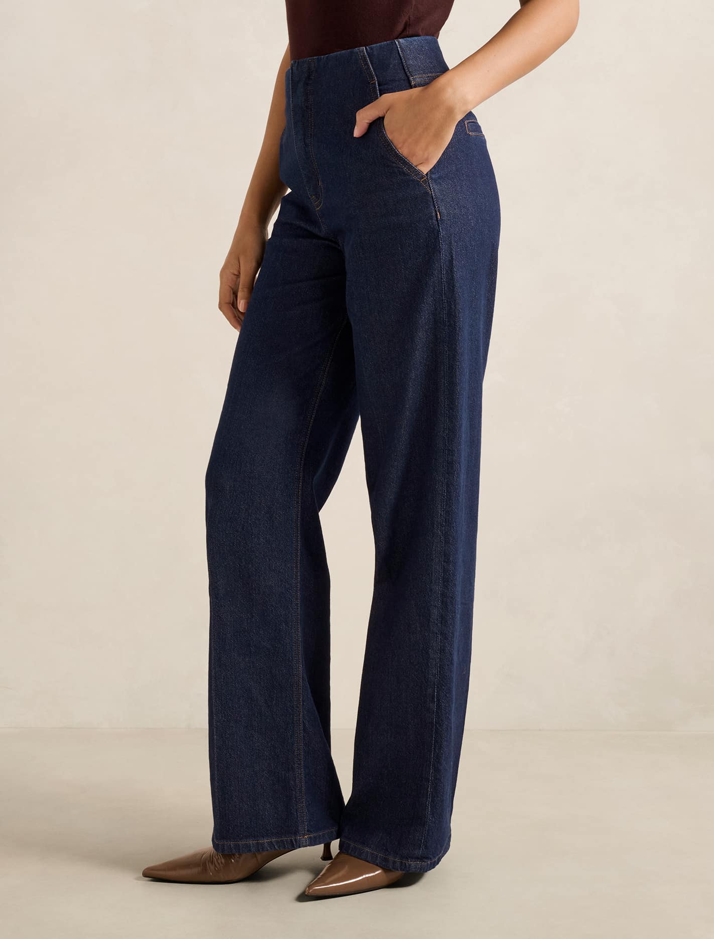 Beth Wide Leg Jeans Dark Wash