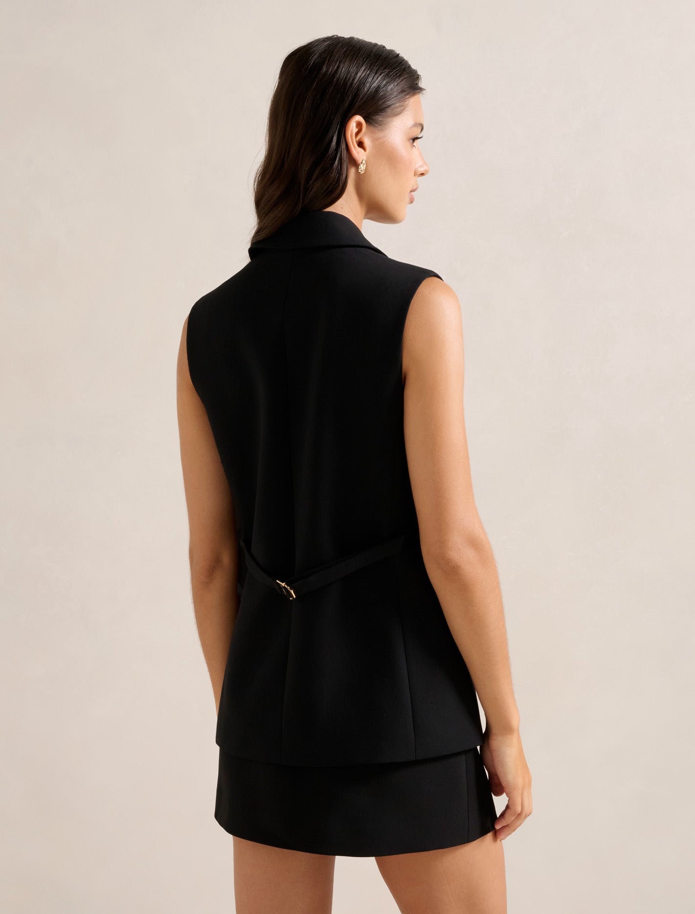 Sienna Sleeveless Blazer Black