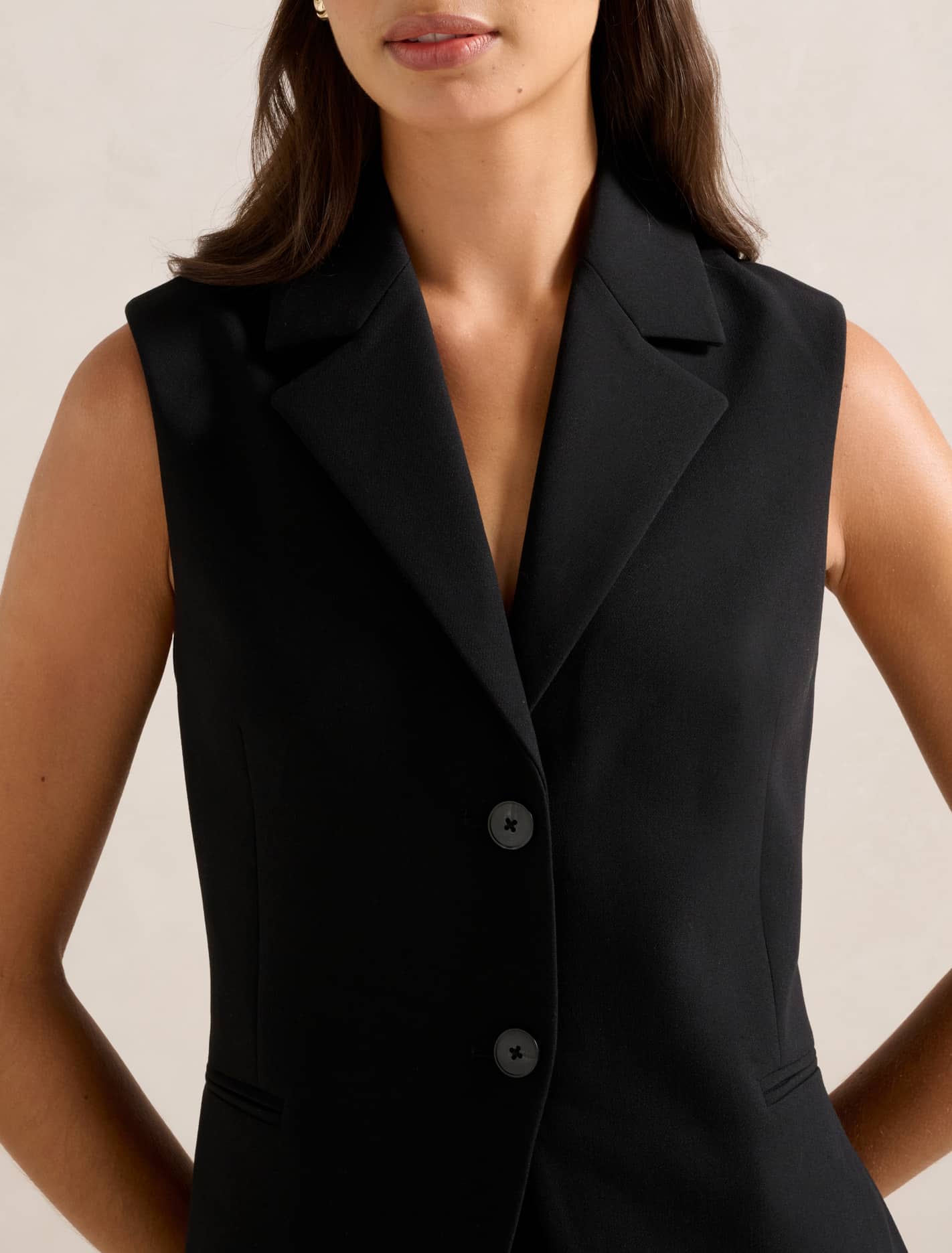 Sienna Sleeveless Blazer Black