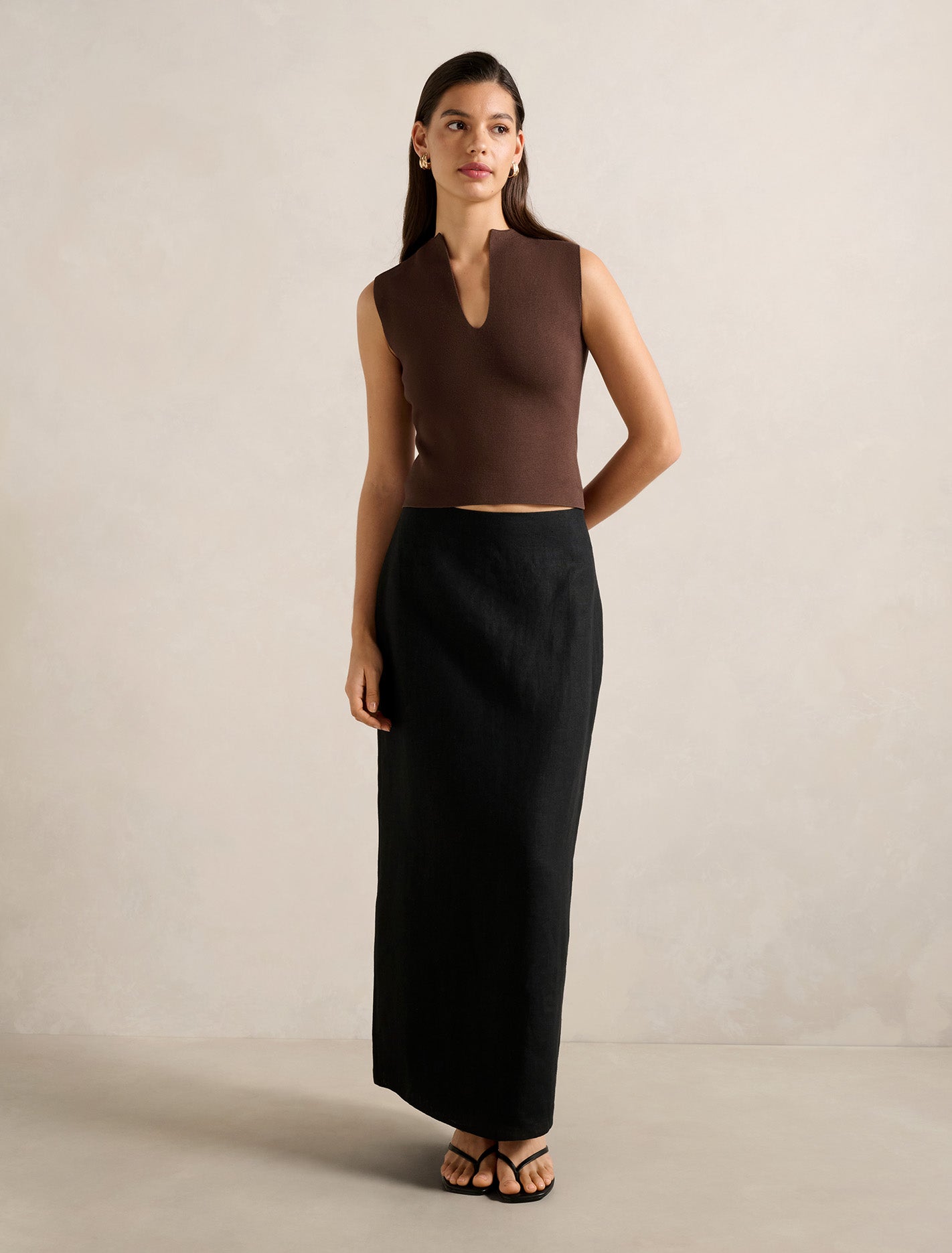 Catalina Structured Top Chocolate