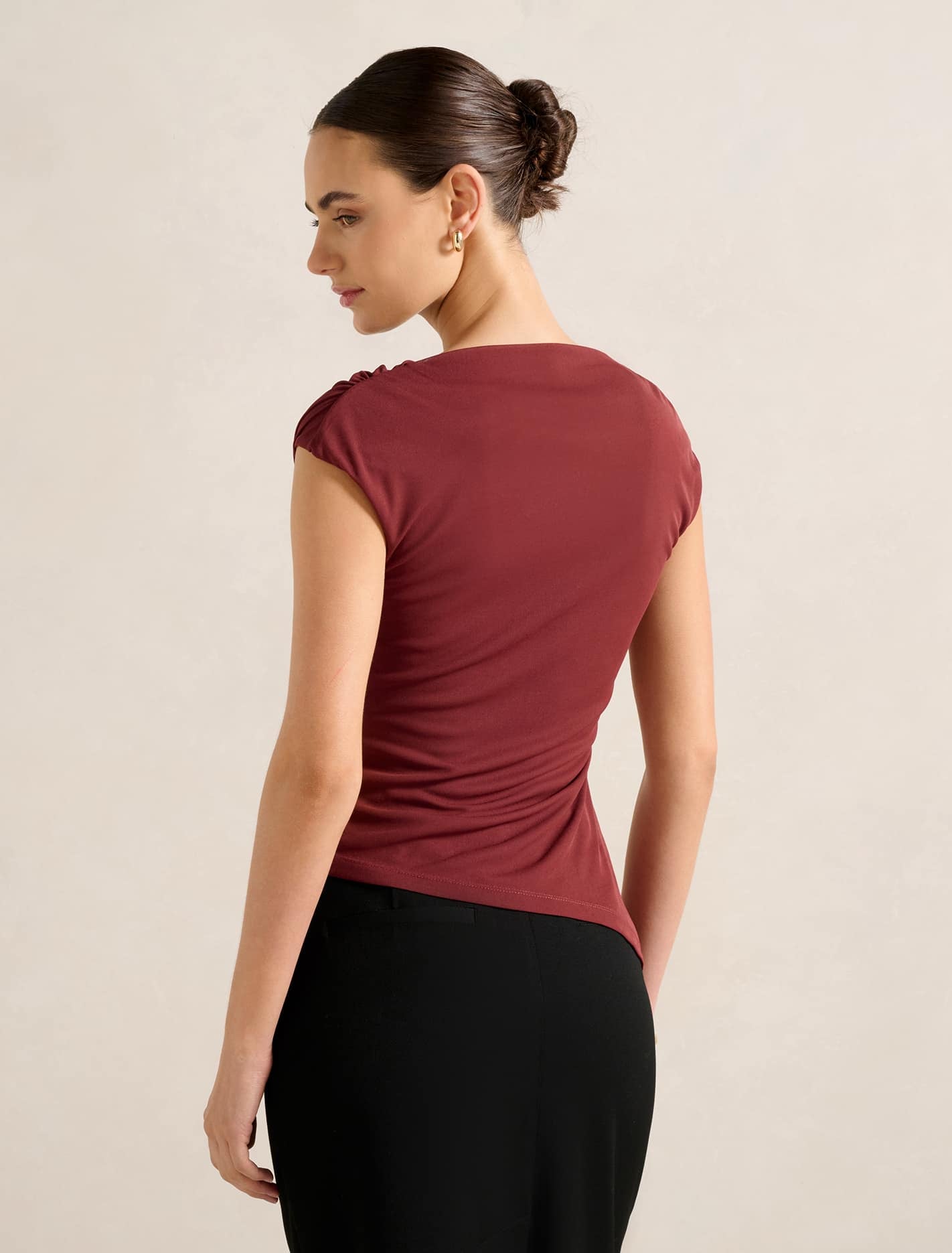 Tilda Mesh Asymm Top Cognac