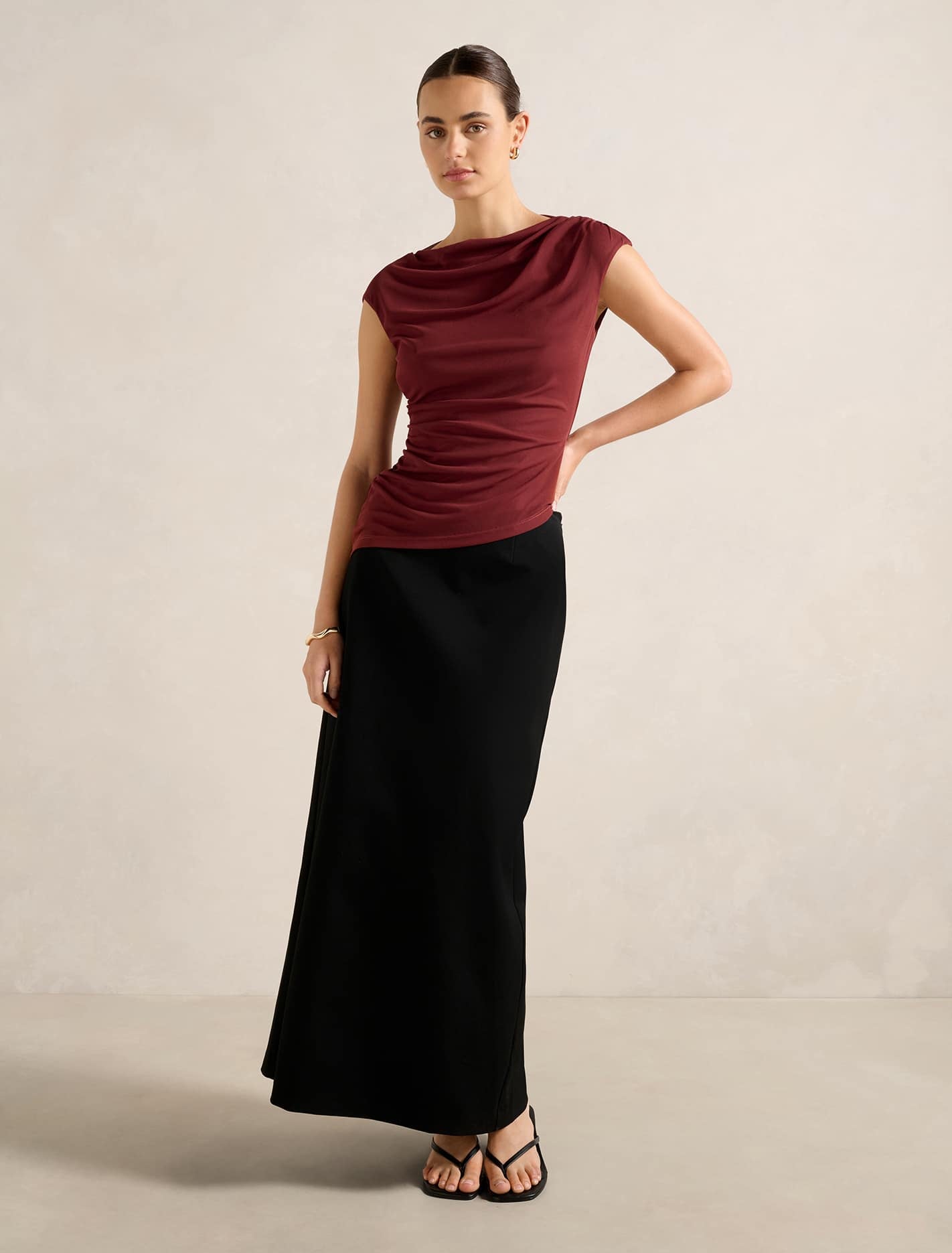 Tilda Mesh Asymm Top Cognac