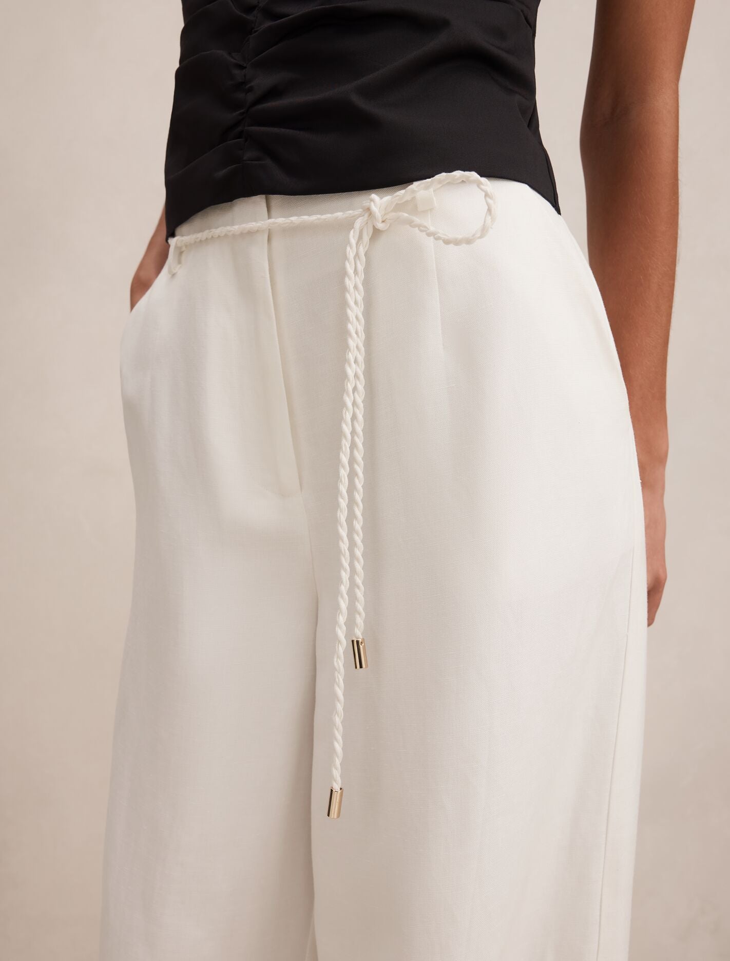 Myla Wide Leg Pants Porcelain