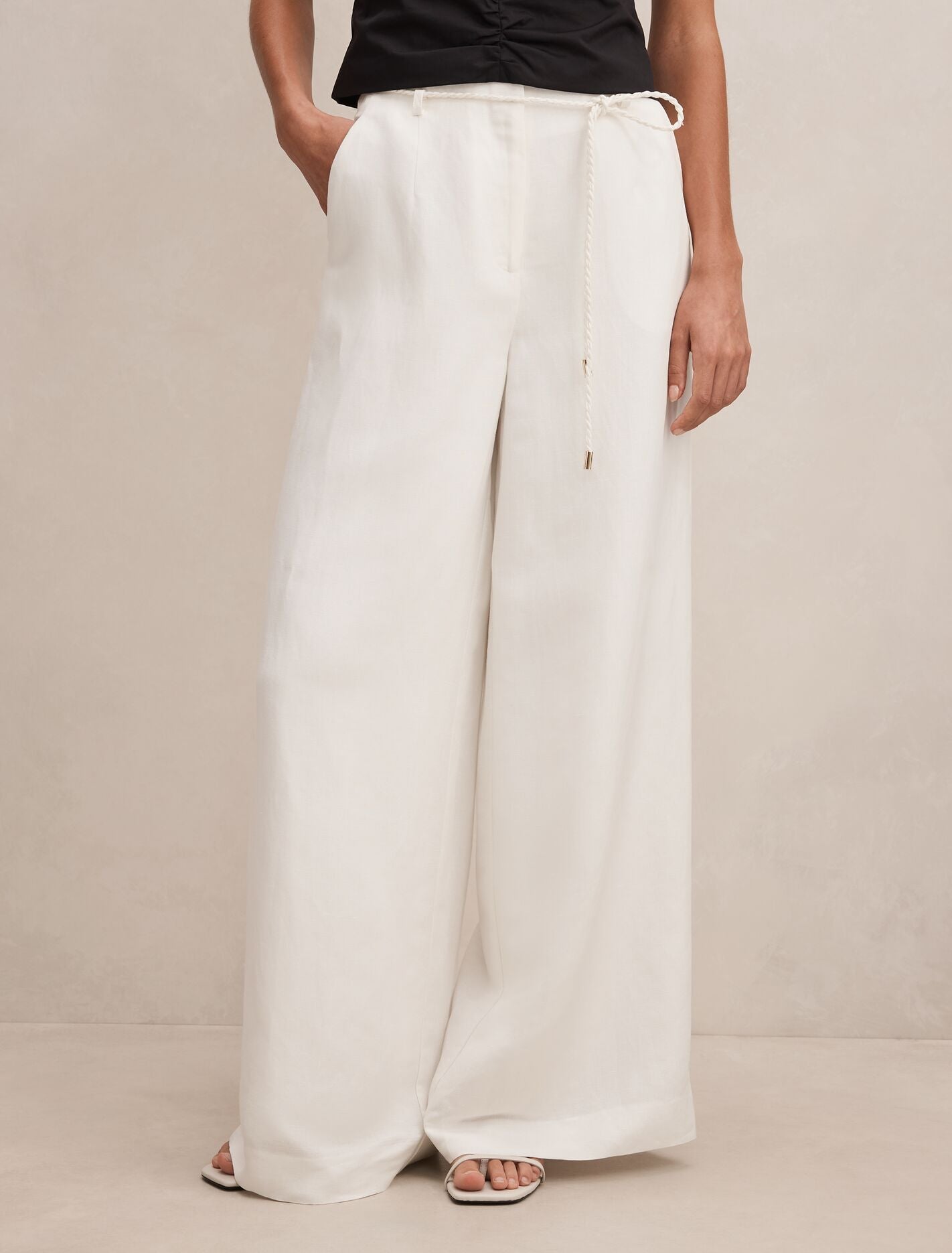 Myla Wide Leg Pants Porcelain
