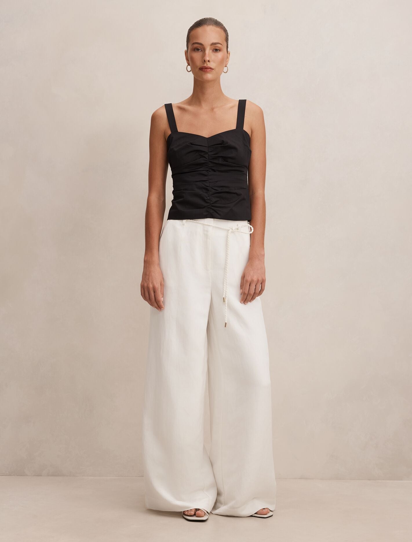 Myla Wide Leg Pants Porcelain
