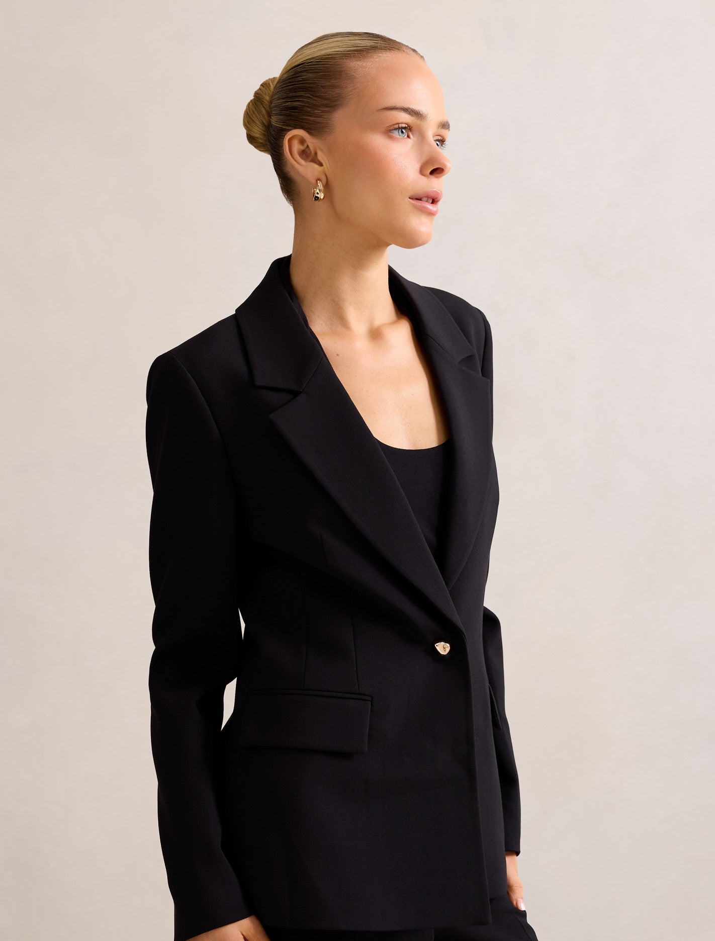 Victoria Single Breasted Blazer Black