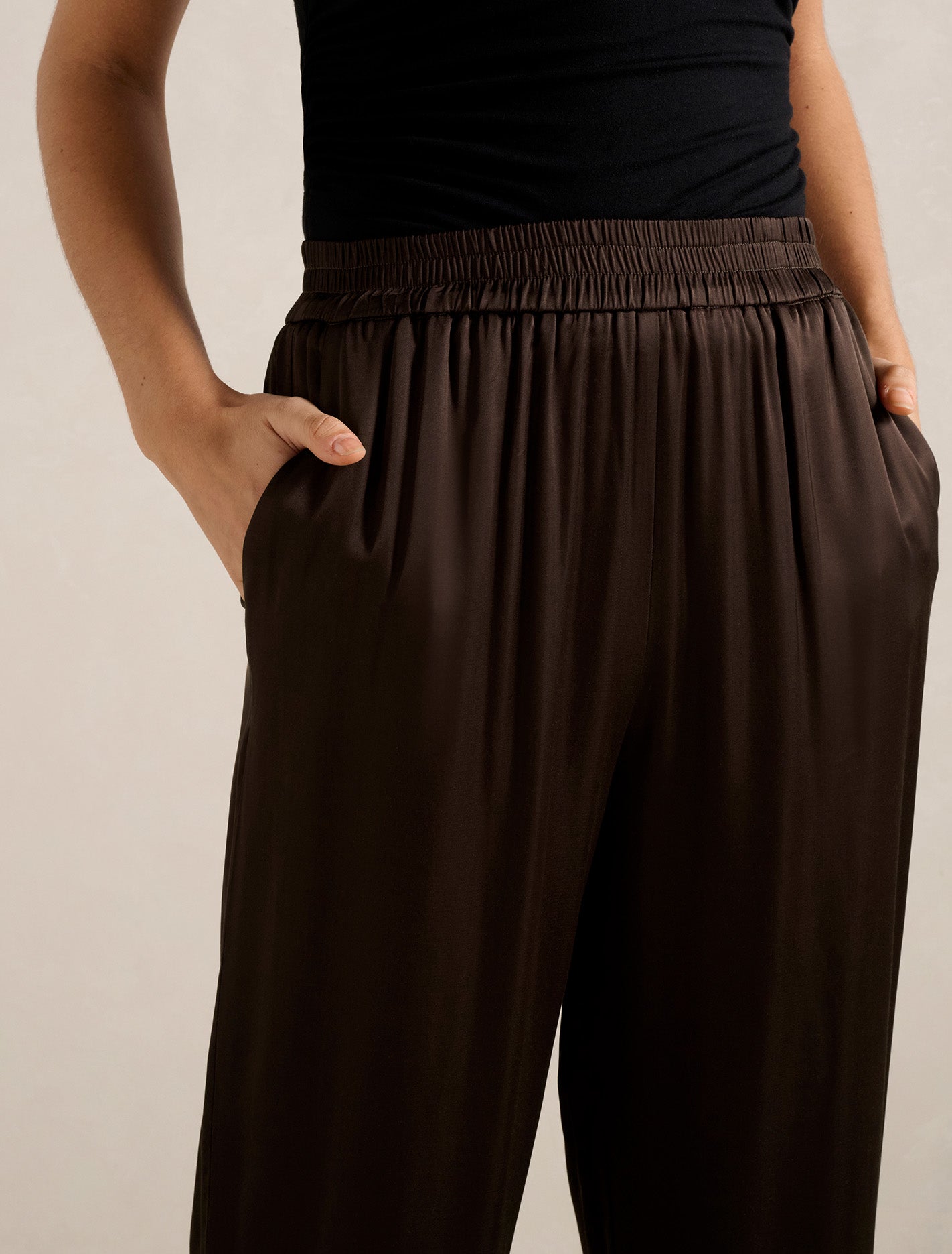 Skyler Wide Leg Pant Chocolate Co-ord