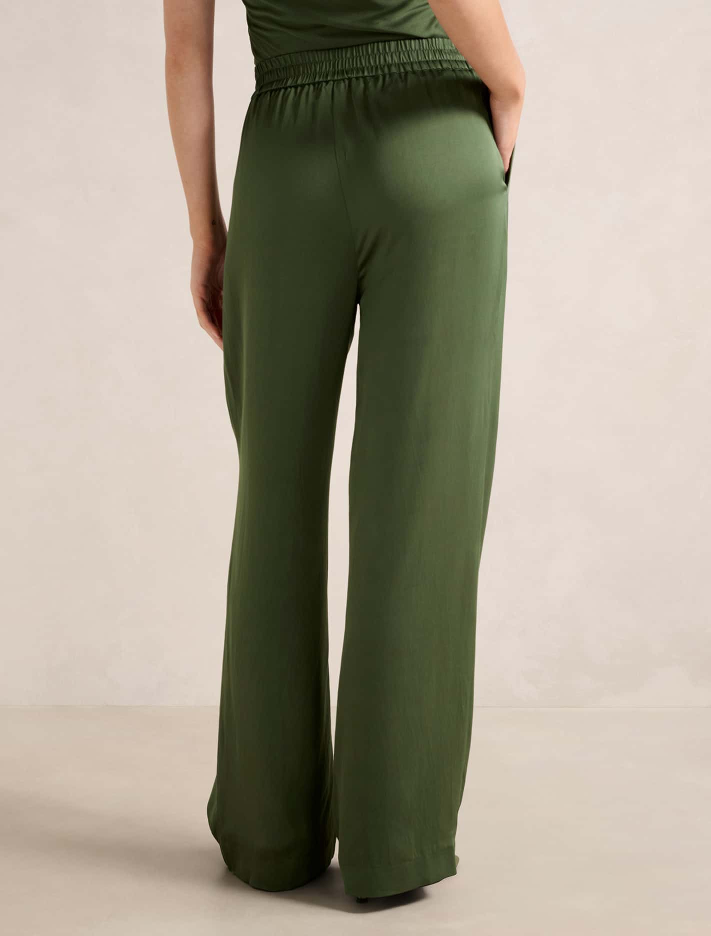 Skyler Wide Leg Pants Thyme Co-ord