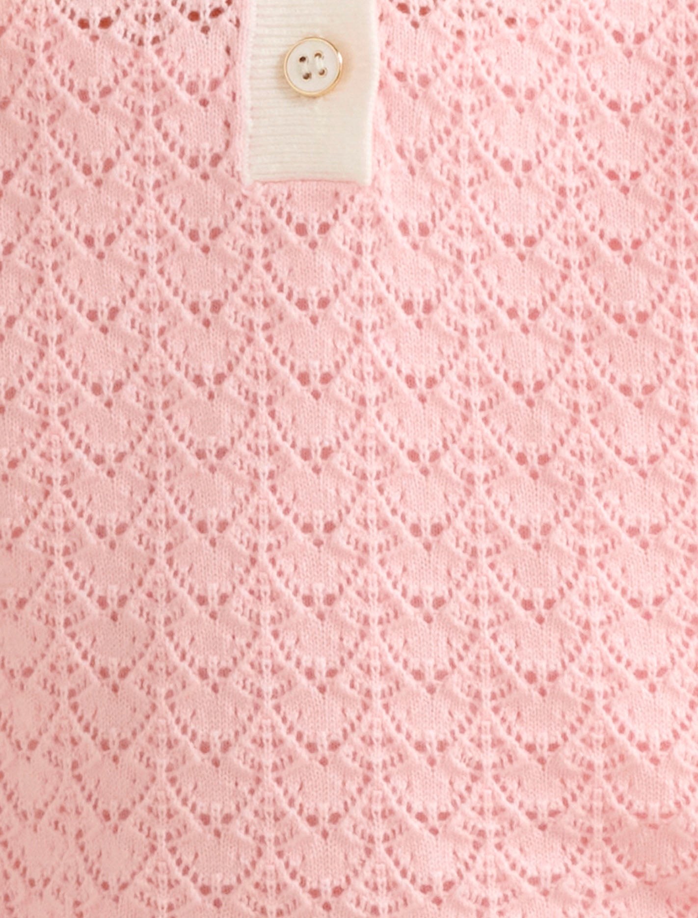 Connie Girls Scallop Knit Top Pink
