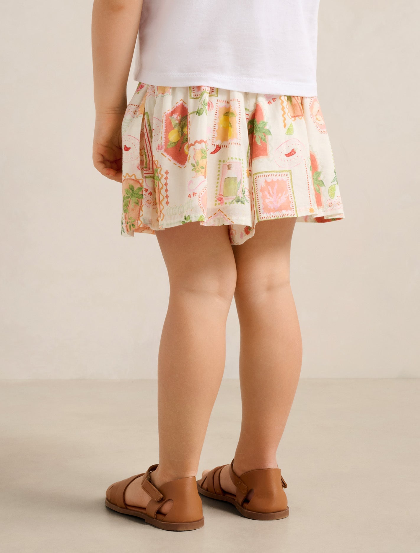 Flora Girls Swing Print Short Almada Holiday