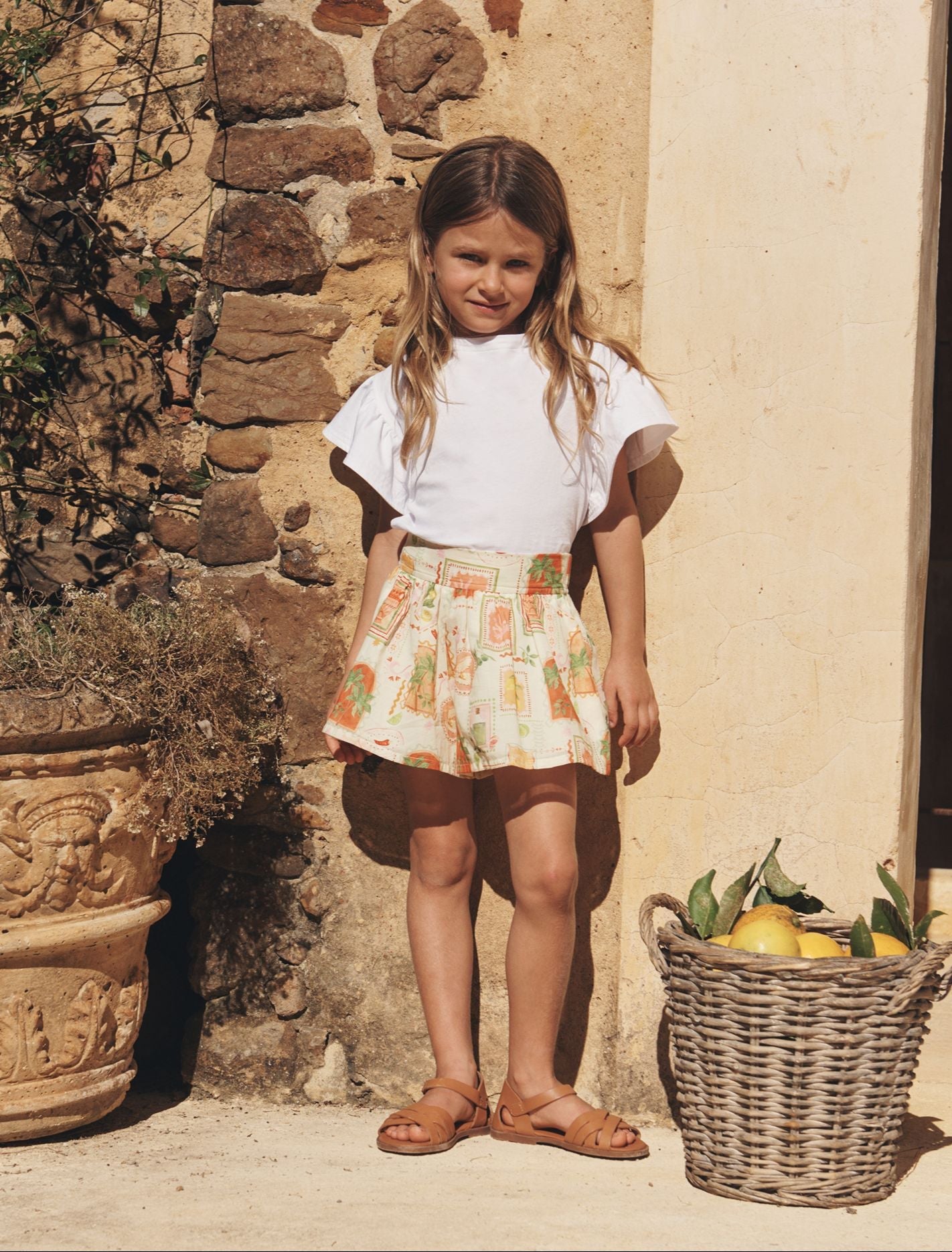 Flora Girls Swing Print Short Almada Holiday