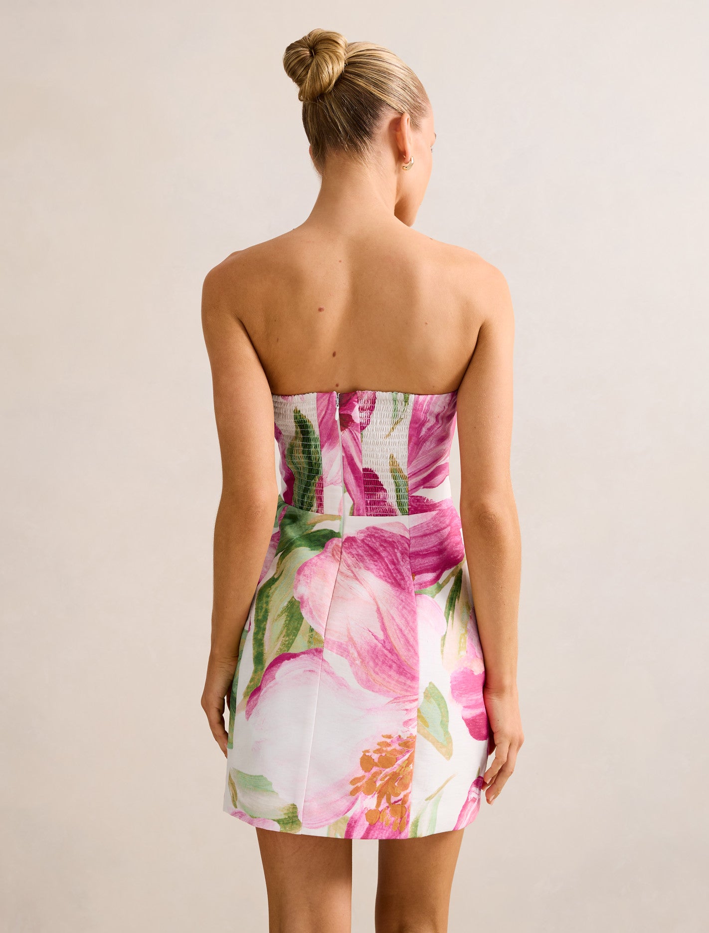 Aisling Strapless Mini Dress Cora Tropical