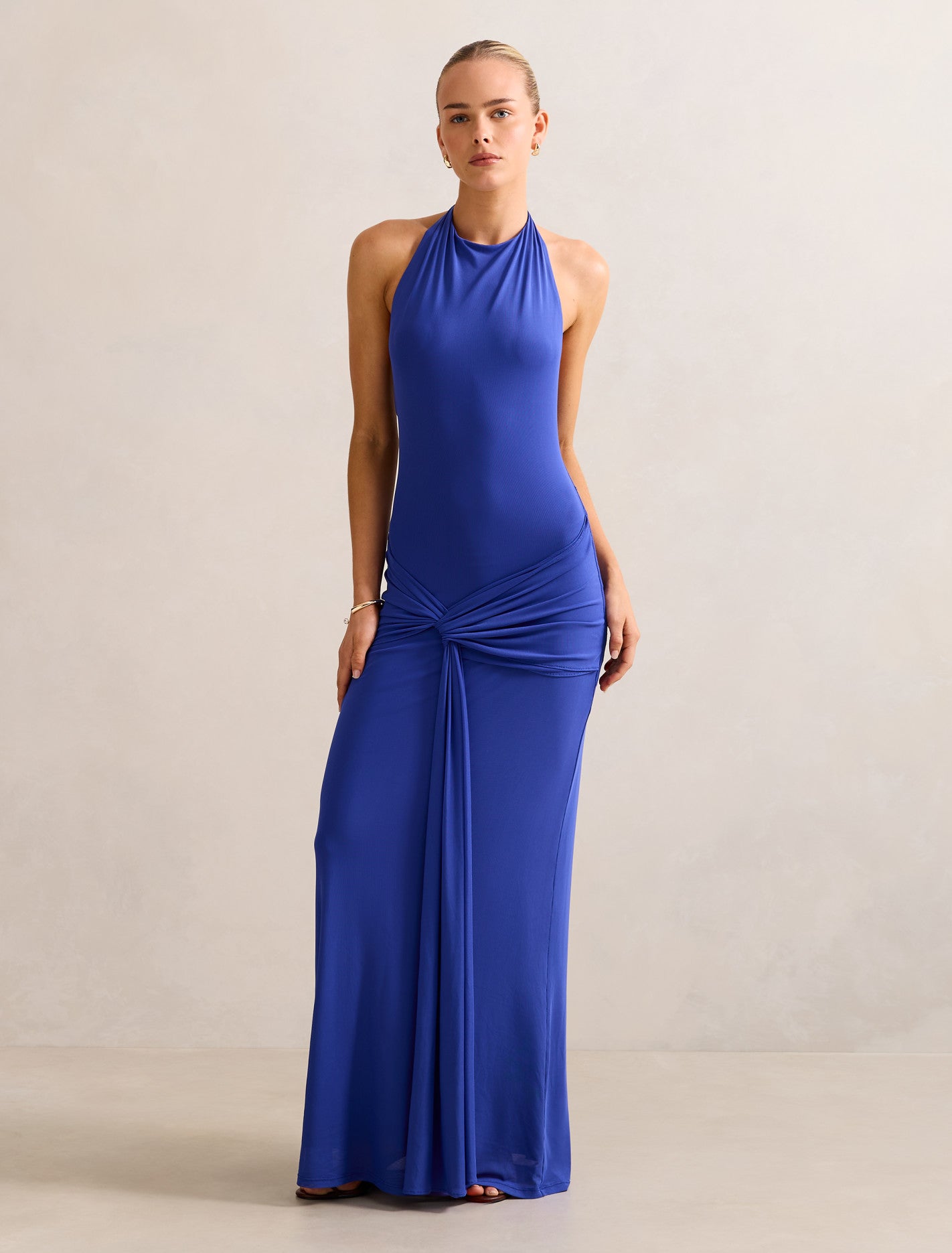 Abby Halter Mesh Maxi Starlight Blue