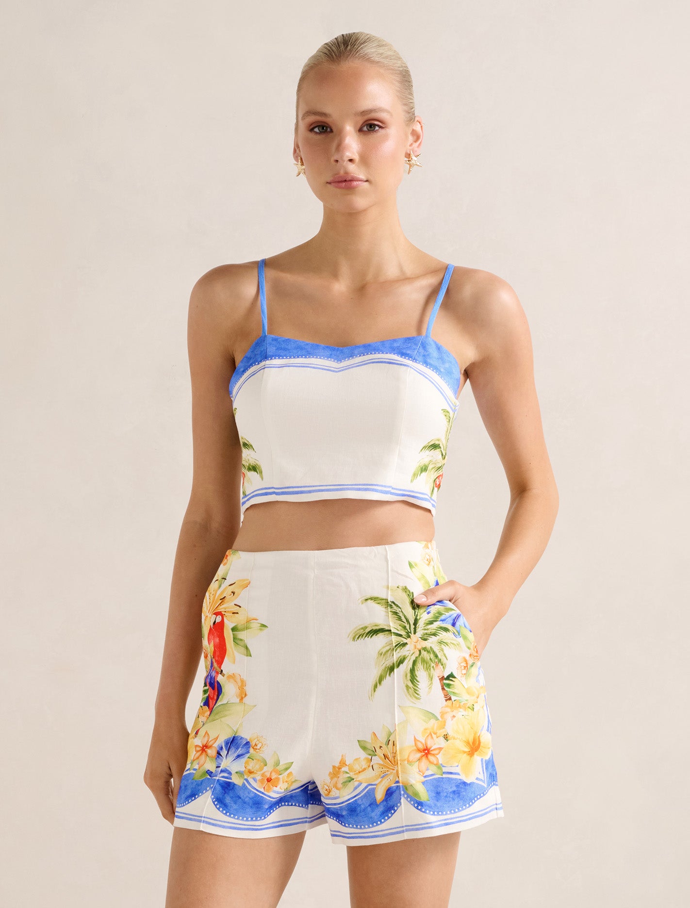Astrid Cropped Top Antigua Co-ord