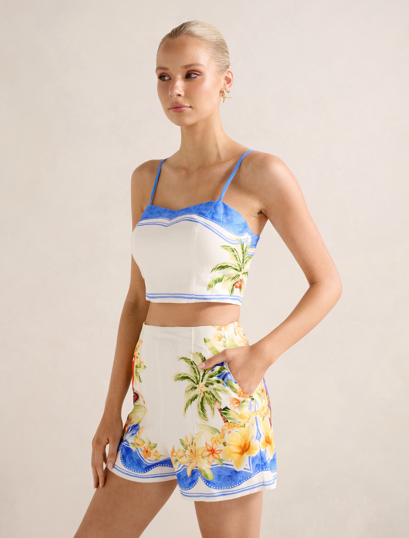 Astrid Cropped Top Antigua Co-ord