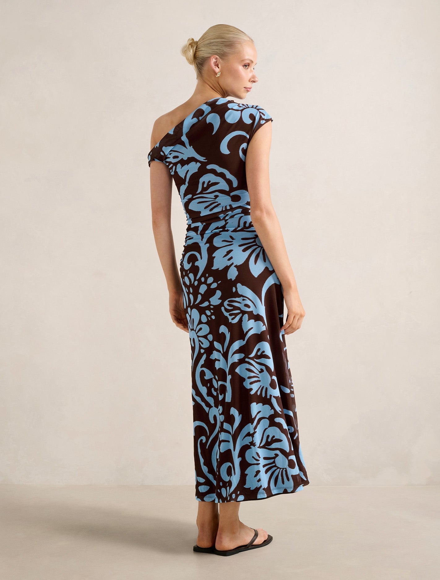 Paris Draped Mesh Midi Dress Fated Floral