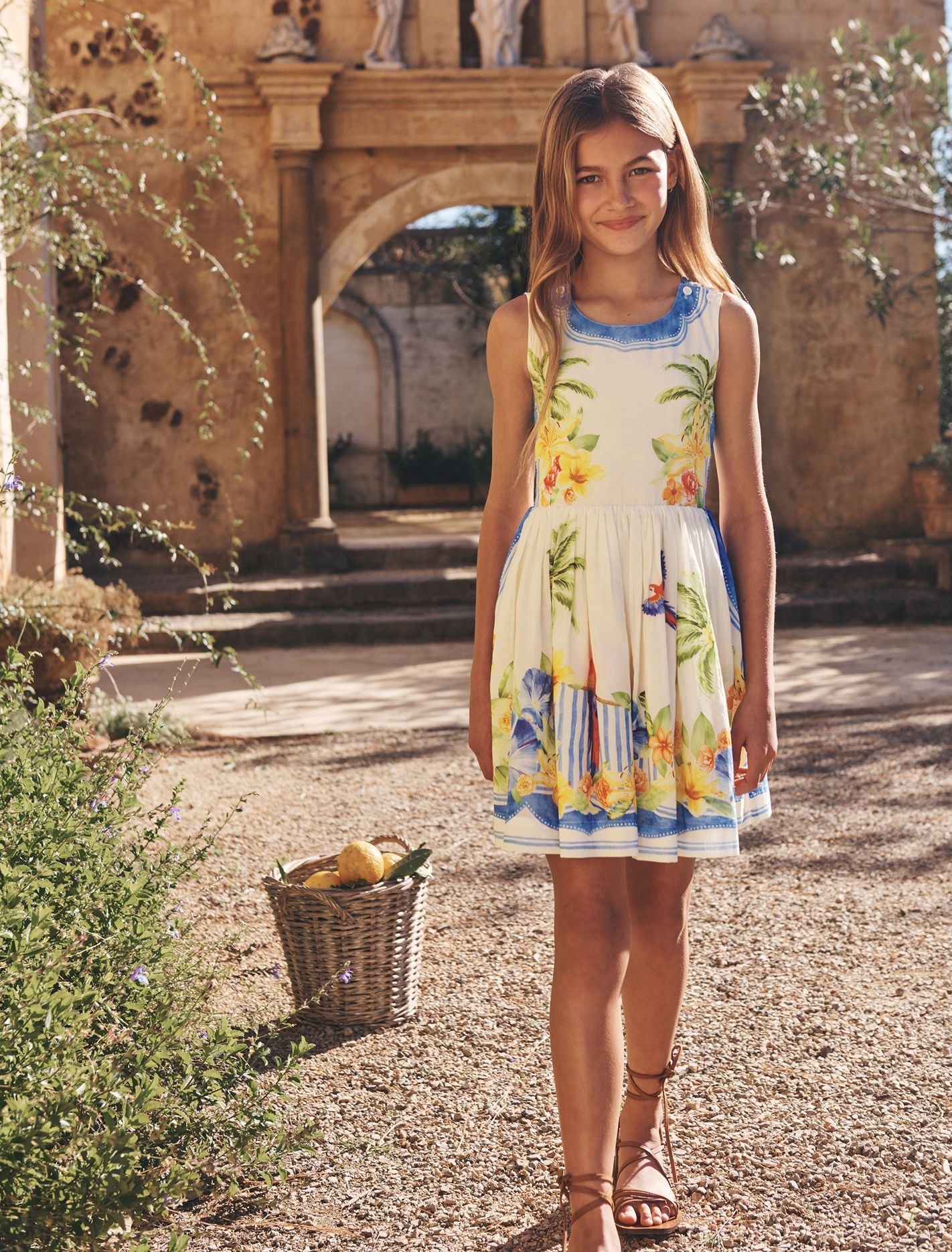 Piper Girls Criss-Cross Back Dress Antigua Holiday