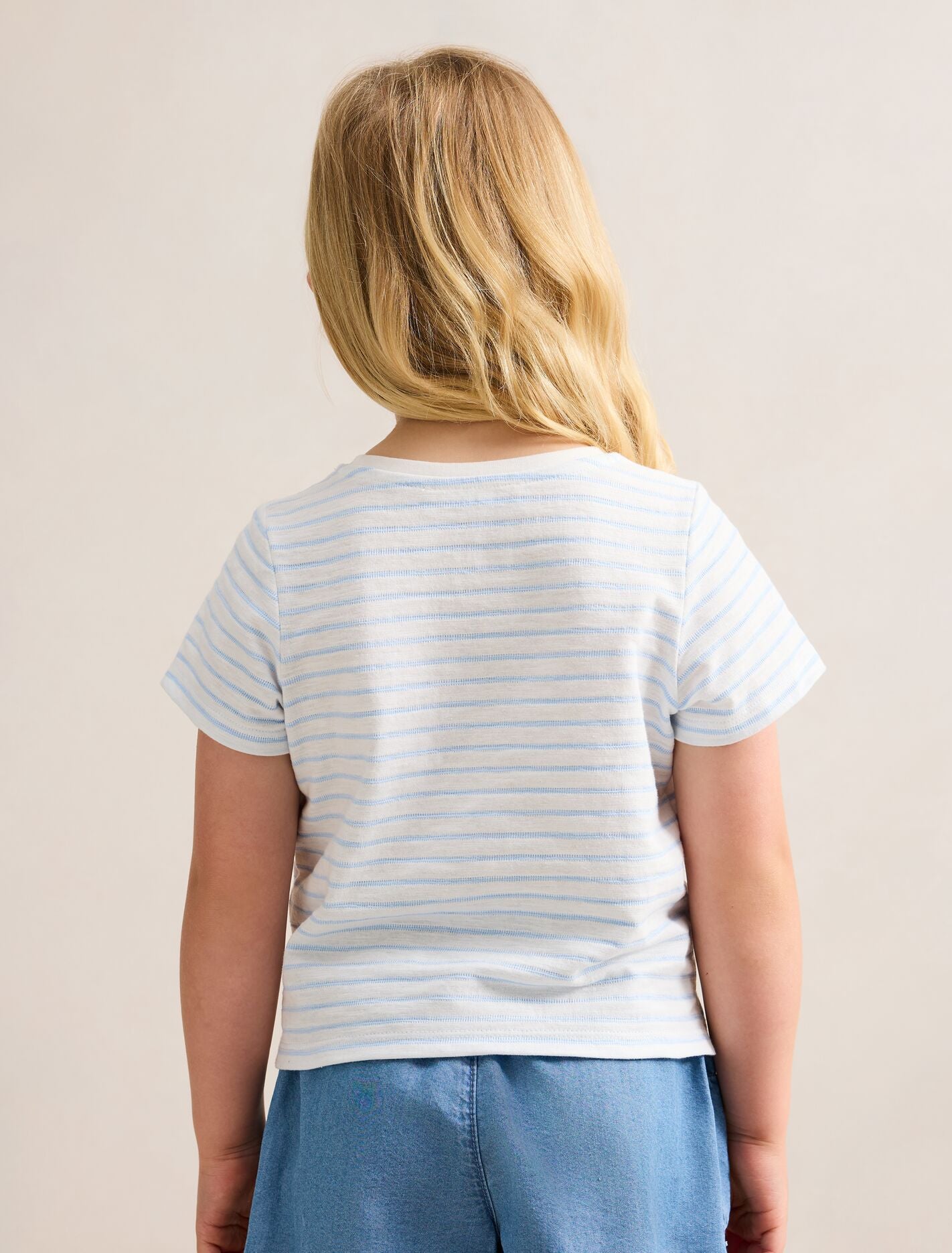 Emilia Girls Stripe Flutter T-Shirt Coastal Stripe