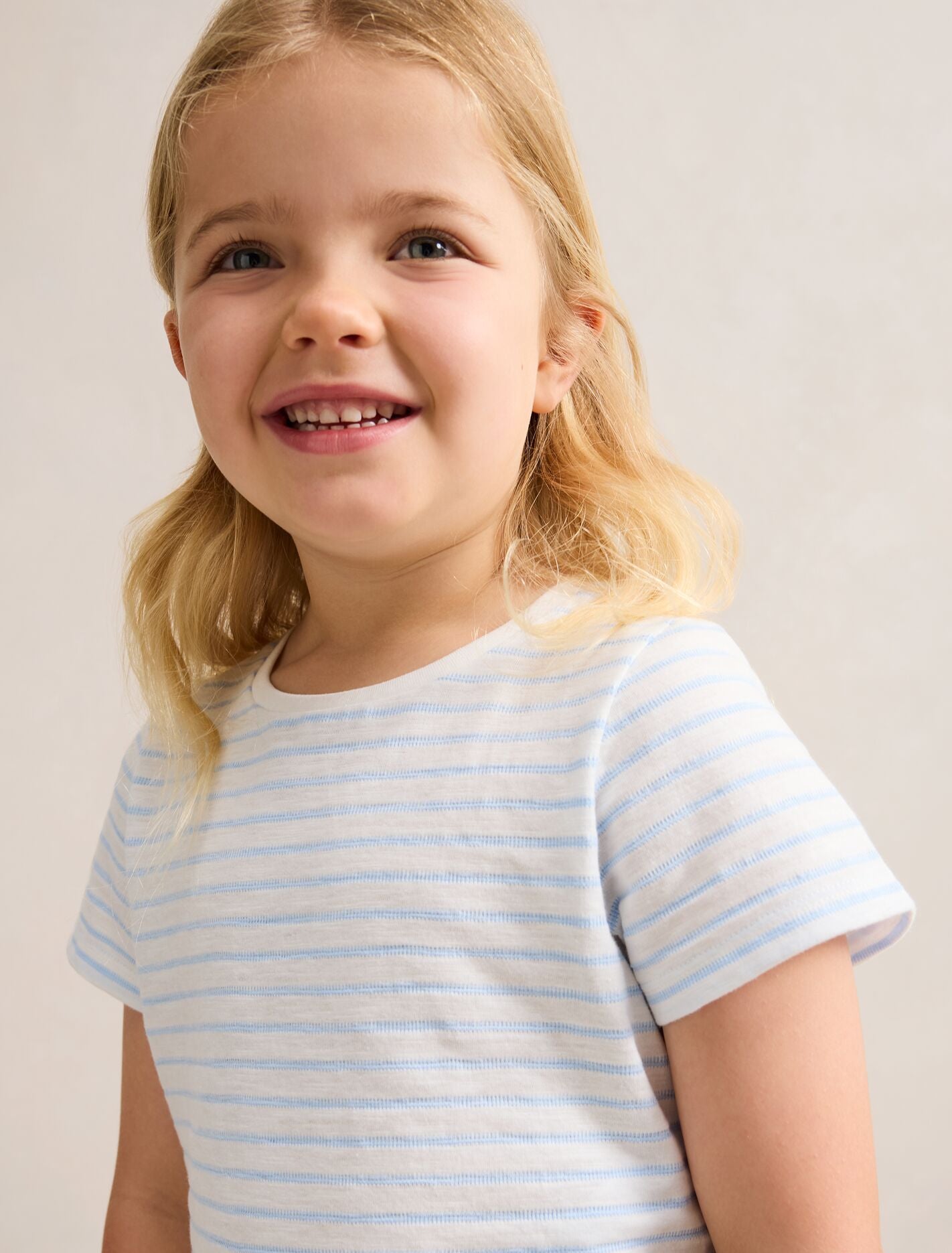 Emilia Girls Stripe Flutter T-Shirt Coastal Stripe