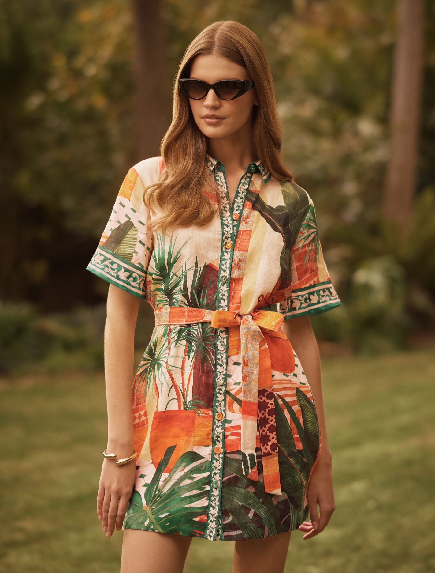 Sabine Printed Shirt Mini Dress Casablanca Holiday