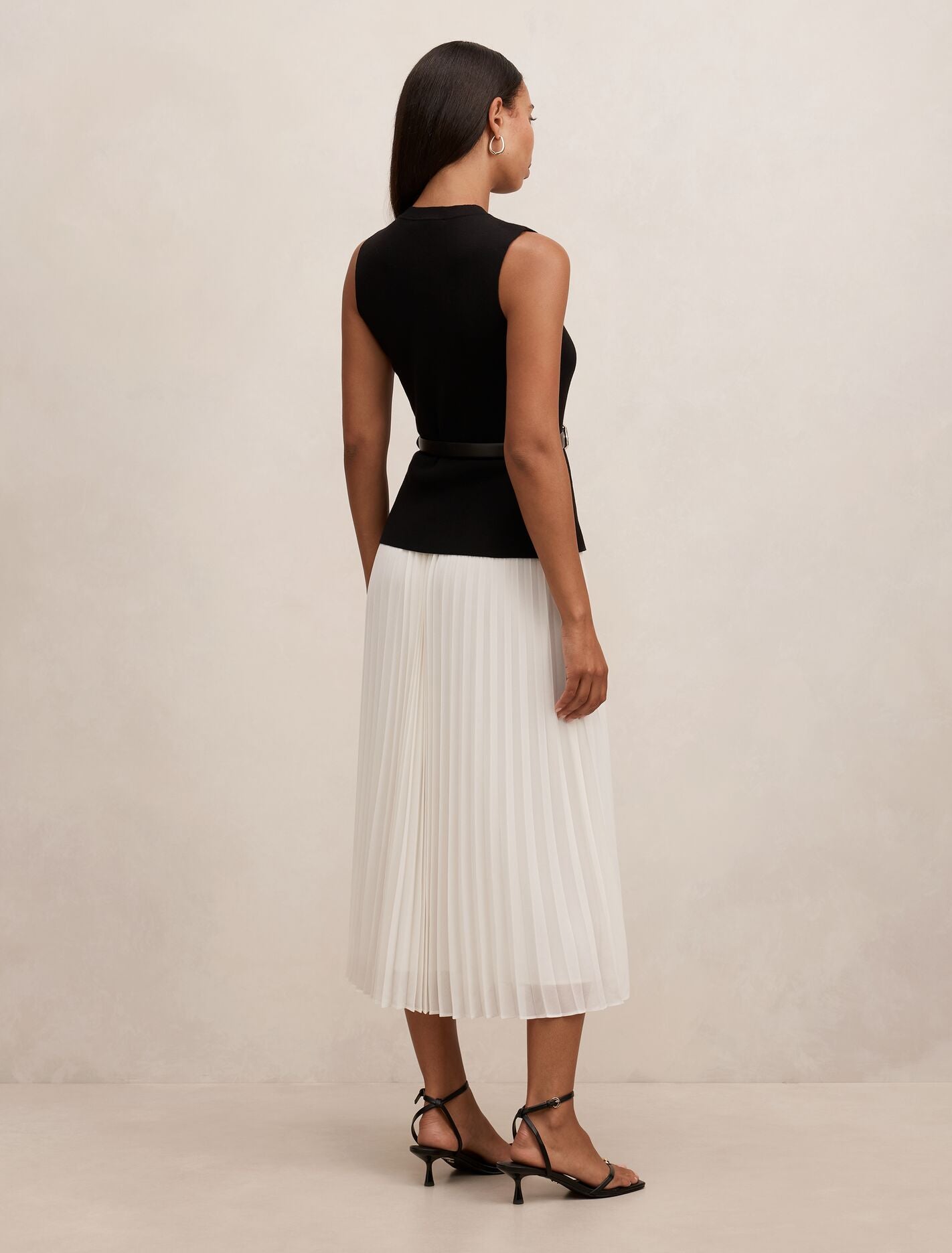 Louisa Woven Mix Knit Dress Mono