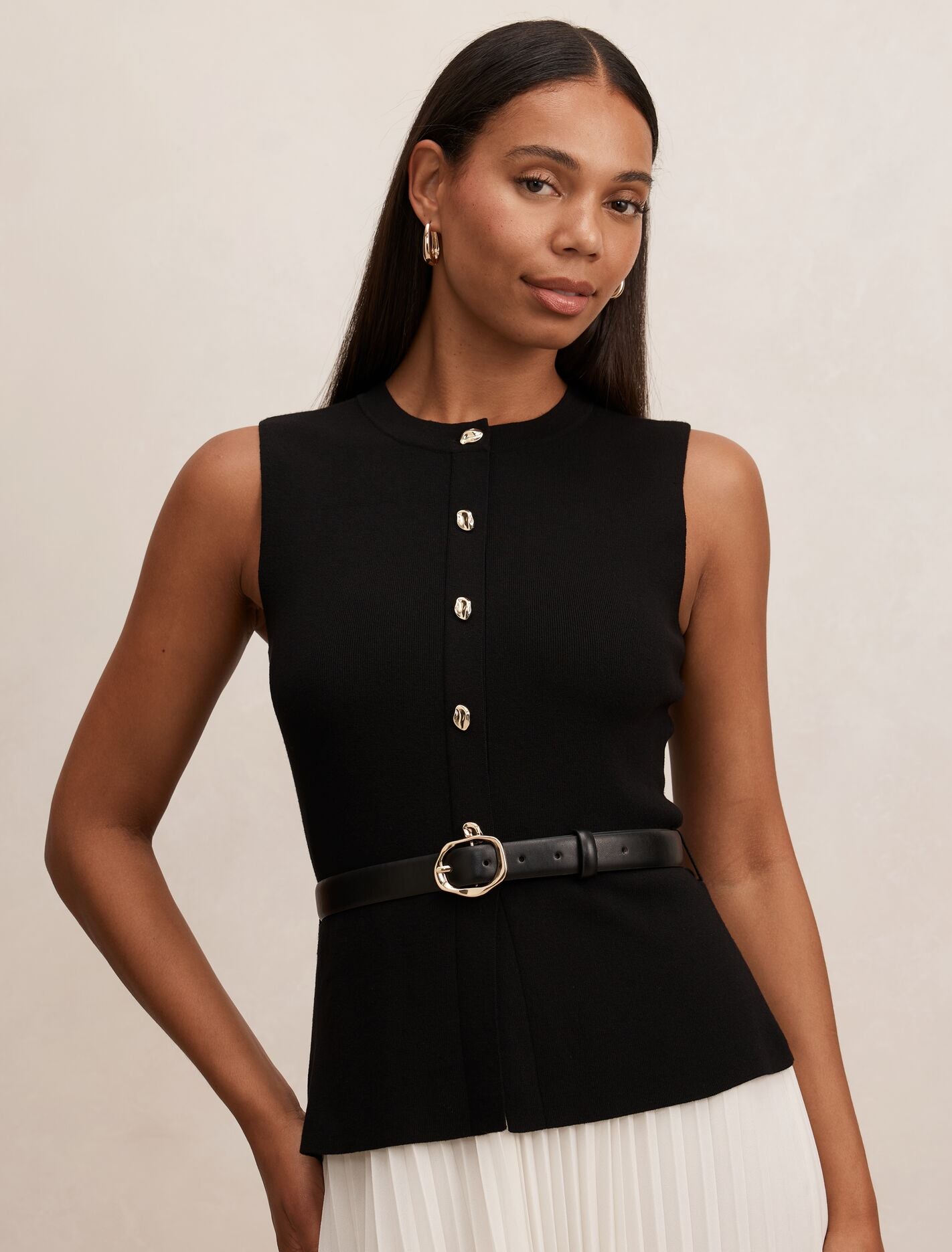 Louisa Woven Mix Knit Dress Mono