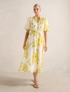 Macey Printed Midi Dress Villa Floral