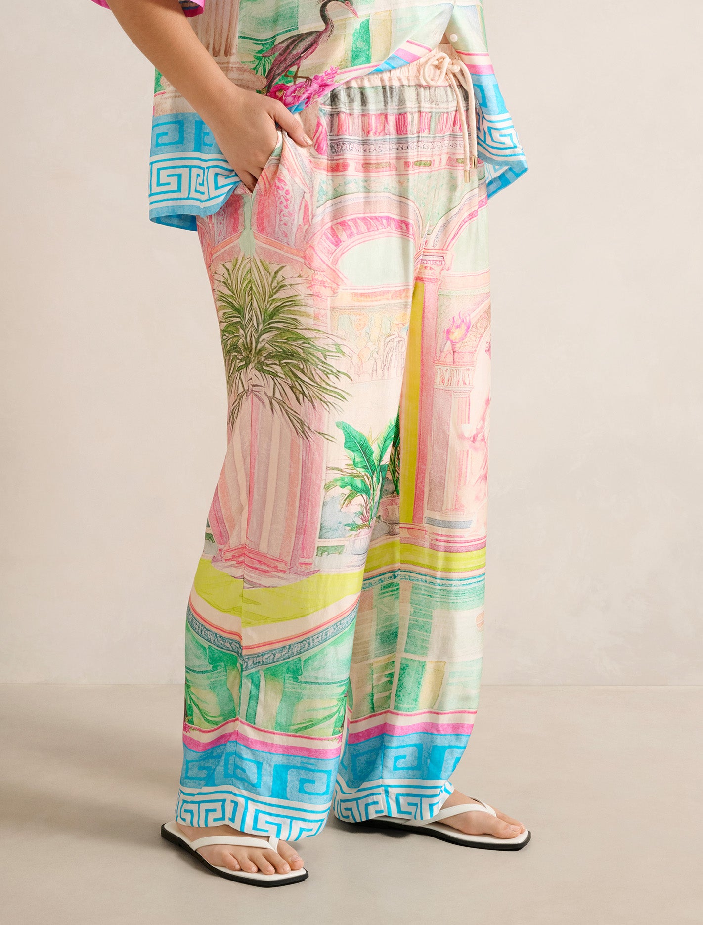 Brooklyn Curve Satin Pants Olympia Holiday Co-ord