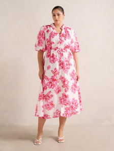 Macey Curve Printed Midi Dress Zila Floral