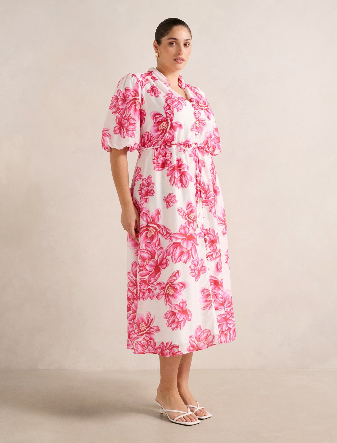 Macey Curve Printed Midi Dress Zila Floral