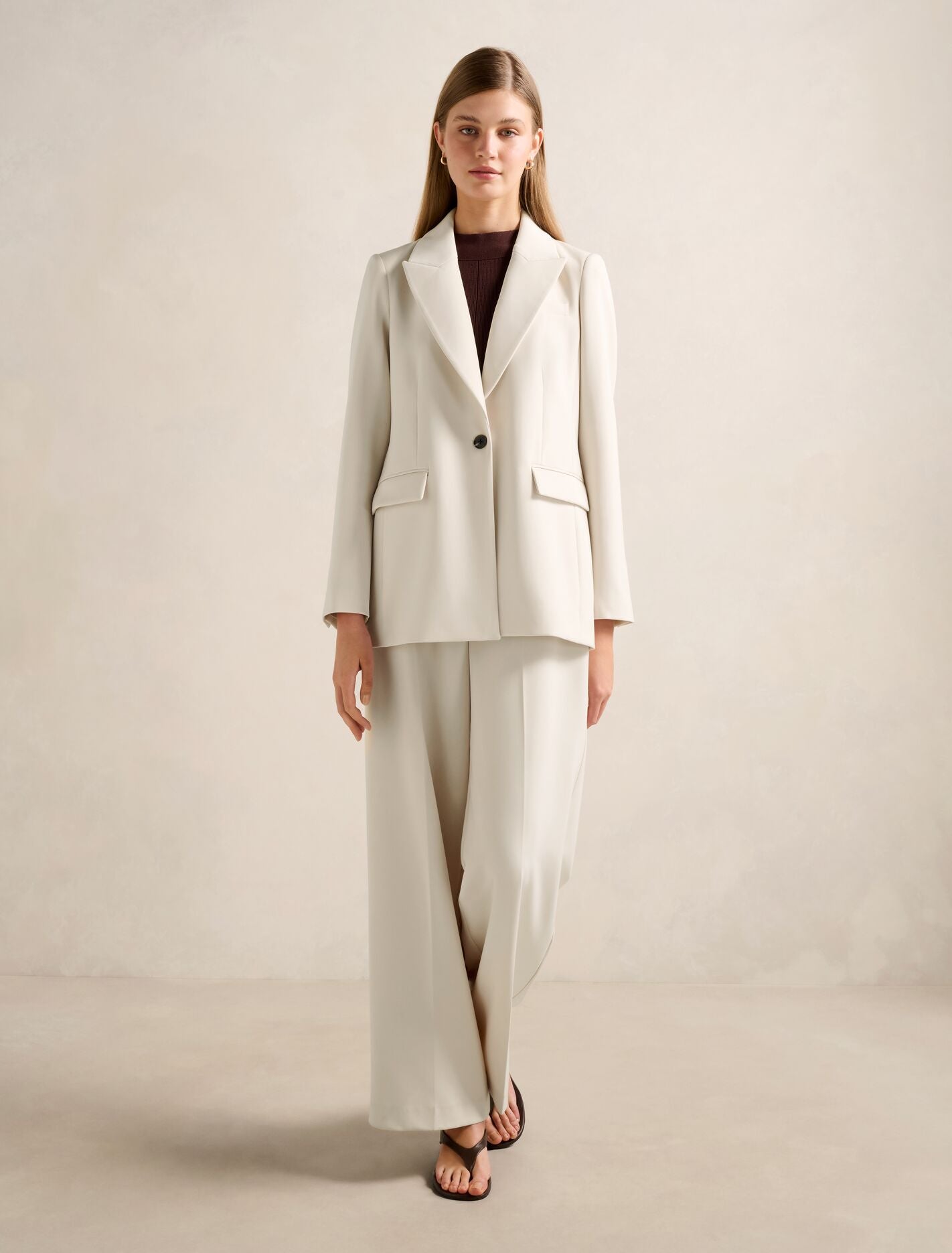 Oaklyn Single Breasted Blazer Oat Milk Suit