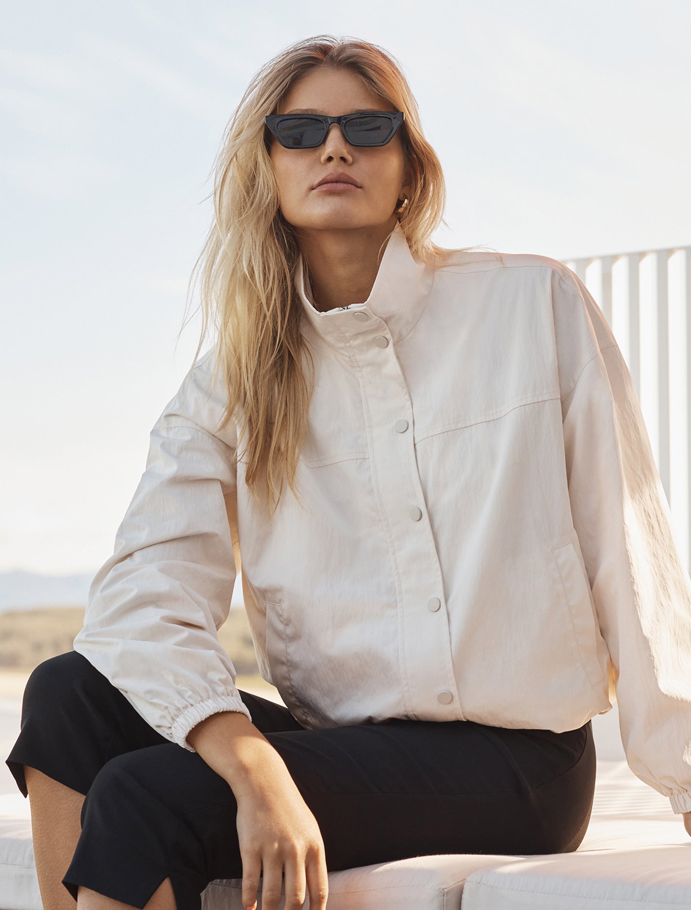 Eliza Windbreaker Jacket Bone