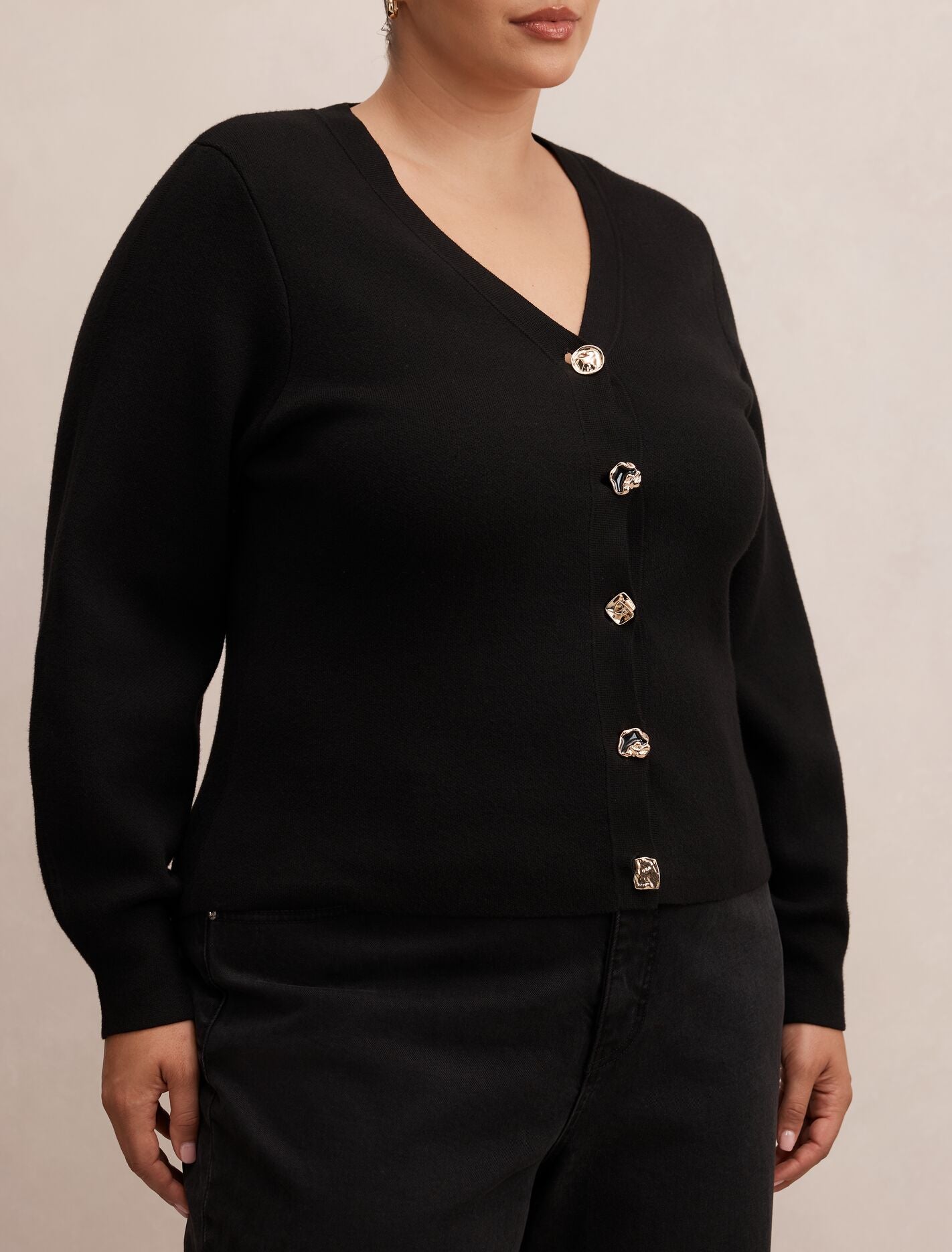 Arianna Curve Sculpted Cardigan Black