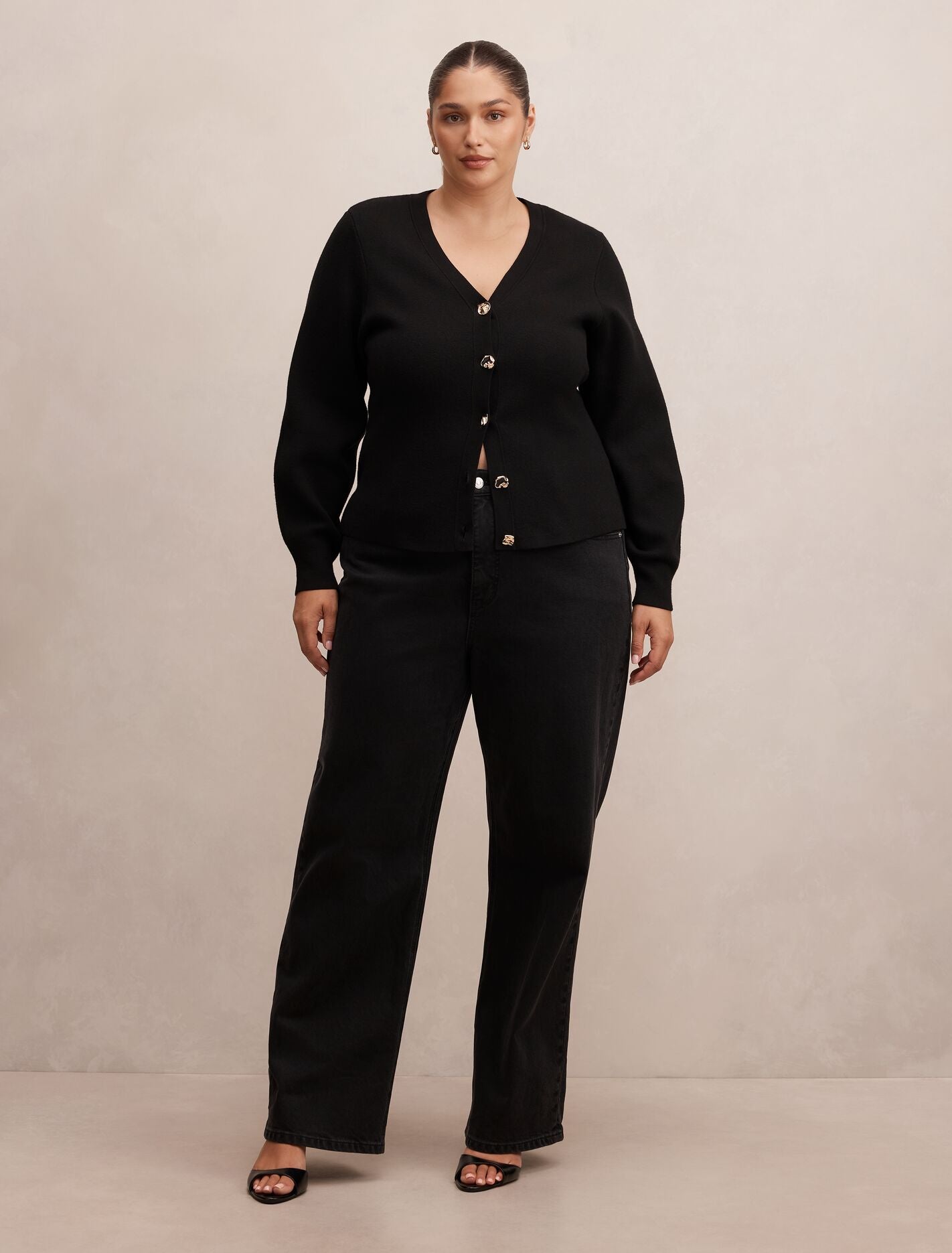 Arianna Curve Sculpted Cardigan Black