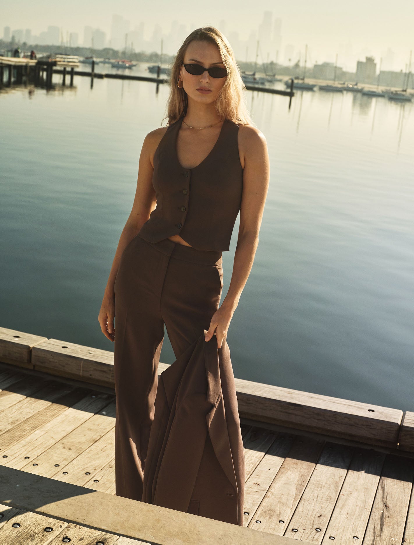 Paloma Waistcoat Choc Martini Suit